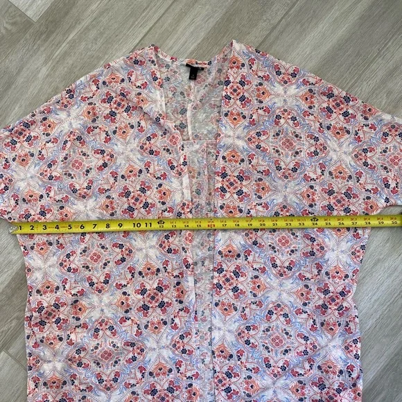 Torrid Multi-Color Floral Print Pattern Short Sleeve Open Front Cardigan… - Picture 10 of 12